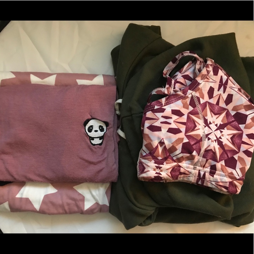 🐼Pink Panda Shirt, Leggings, Sports Bra & Hoodie